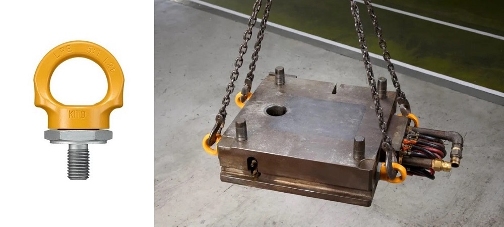 キトーリフティングポイント・アイボルト形：リングが回転するアイボルトの進化版