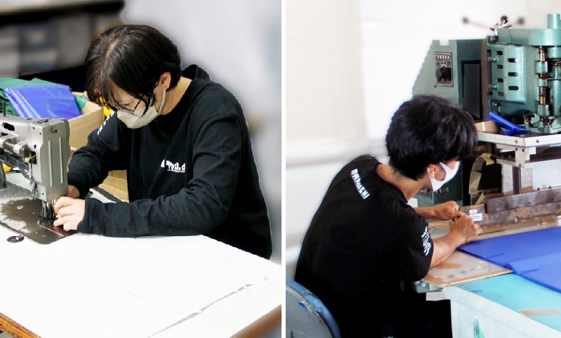 これまでに作成したオリジナルユニフォーム:長袖Tシャツ(左)と半袖Tシャツ(右)