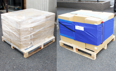 パレット輸送のコスト削減に！　　　　　 　　 　　　　     荷崩れ防止ベルト「ケースロック」